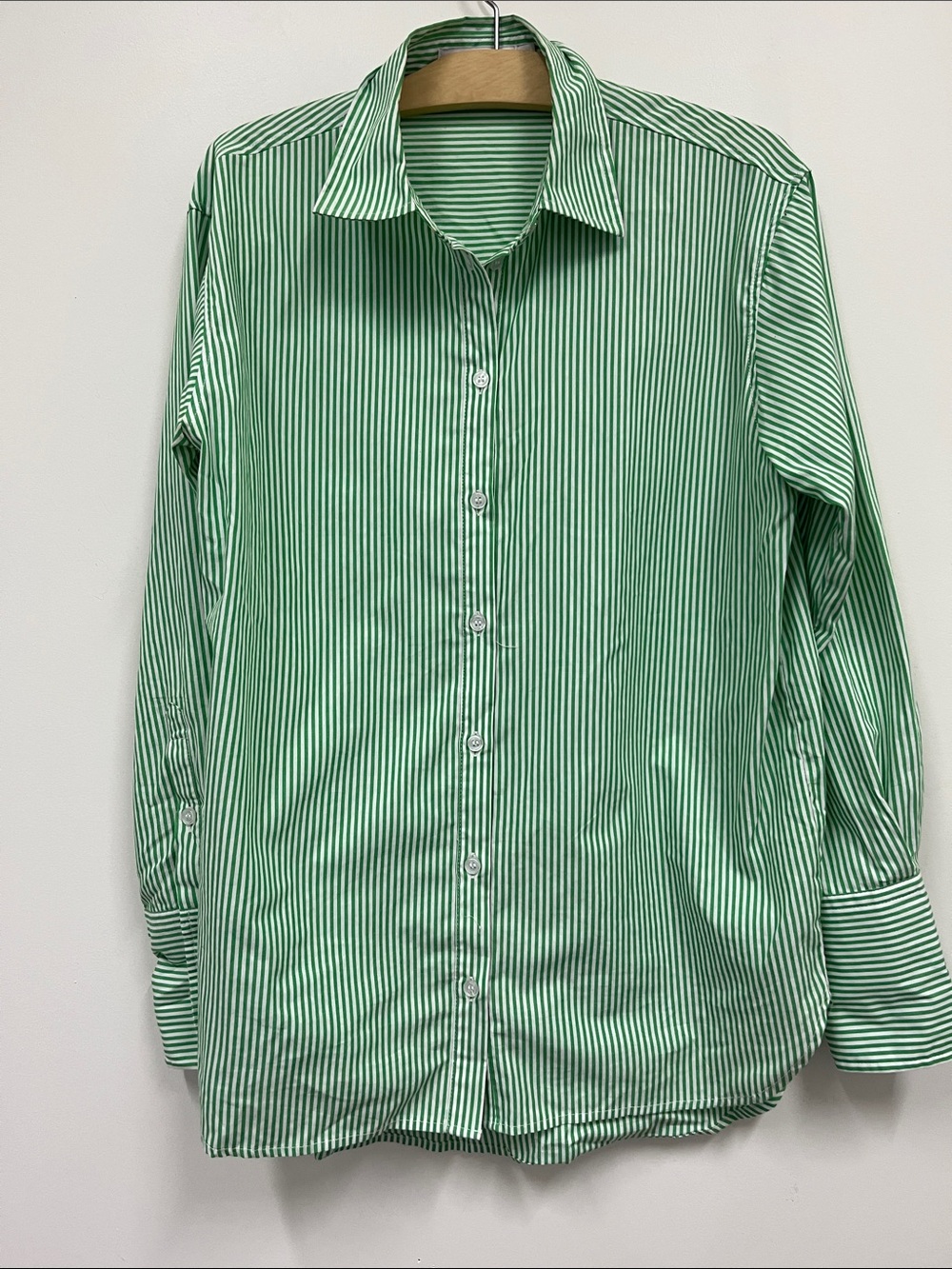 Na-Kd Green Stripe Button-Down Shirt size 36